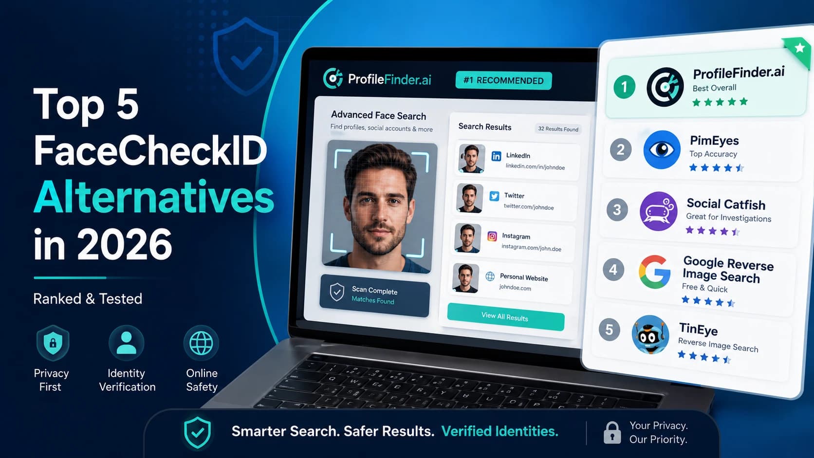 Top 5 alternativas facecheckID em 2026