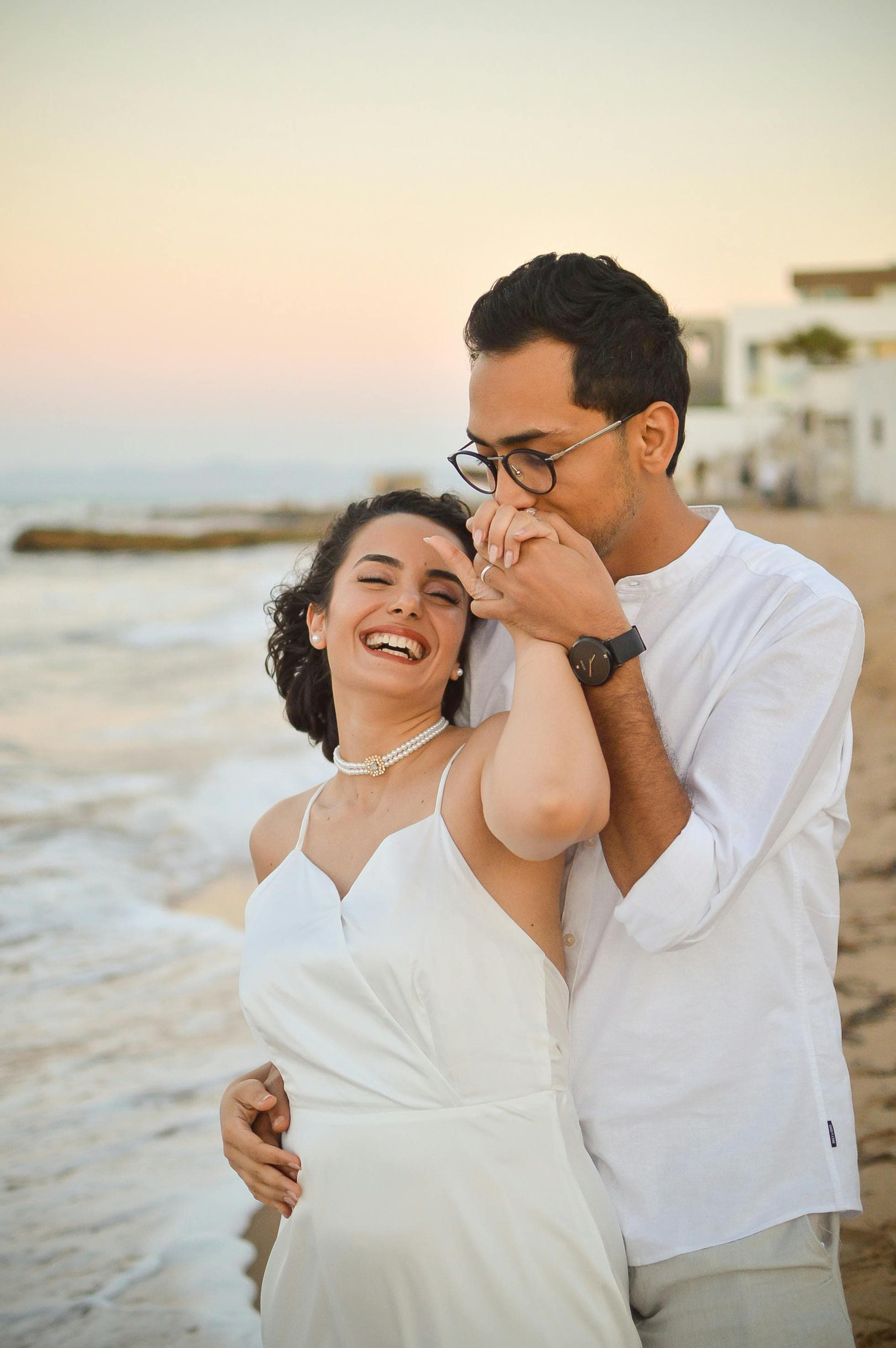 casal na areia