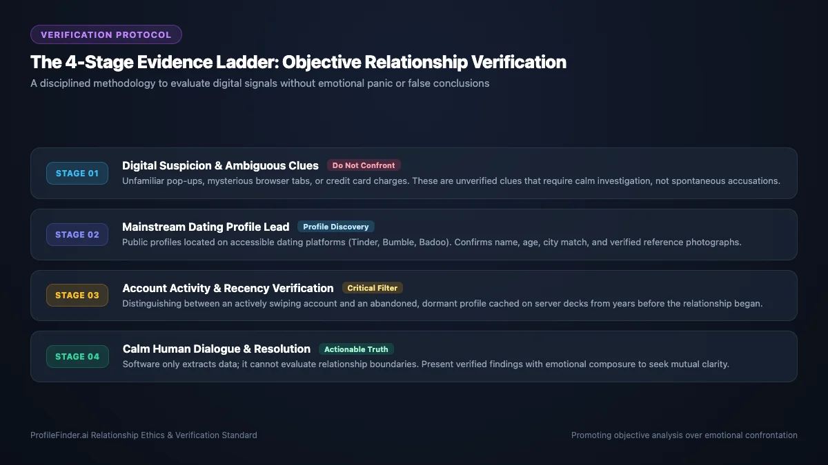 The 4-stage evidence ladder for relationship verification