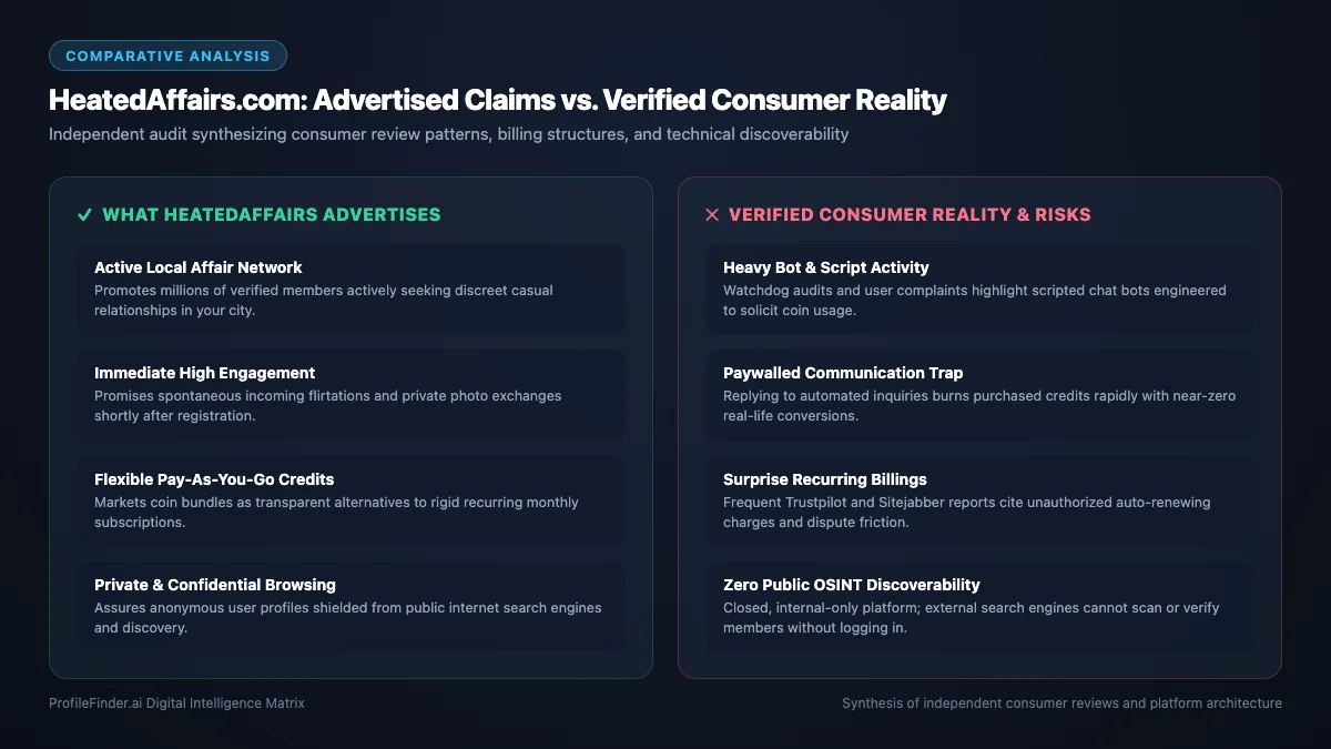 HeatedAffairs advertised claims vs verified consumer reality